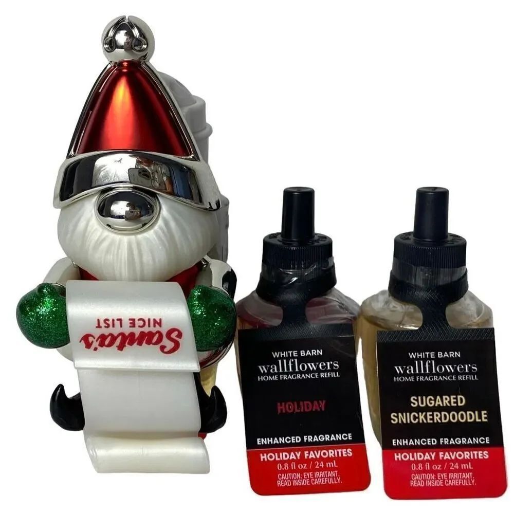 Bath and Body Works Santa Gnome Wallflower with Scent Control and 2 Refills